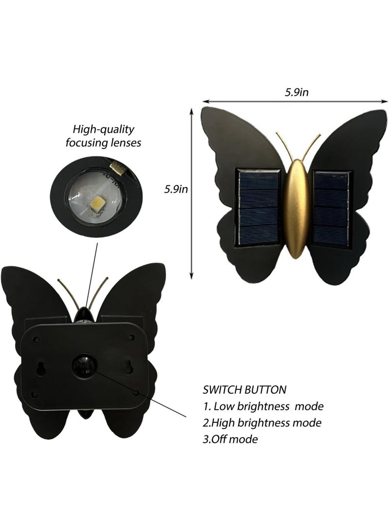 Outdoor Butterfly Wall Light Led 10W Metal Wallp Ip65 Waterproof Decoration Outdoor Wall Light up and Down Lightiwarm Light Wall Lightifor Terrace Garden Balcony Hallway - Image 5